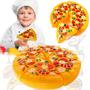 Imagem de 30pçs Comidinha Fruta De Cortar Com Velkr Brinquedo Crec Pizza fruta cortar crec