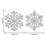 Imagem de 30PCS Natal Glitter Snowflake Ornamentos Plástico Flocos de Neve Ornamentos-Decorações da árvore de Natal, 4.7-inch (prata)