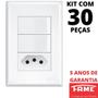 Imagem de 30un Interruptor Simples 2 Teclas 16A e Tomada Padrão 2P+T 20A Com Placa Evidence FAME