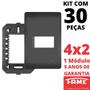 Imagem de 30un Placa 4X2 01 Módulo Com Suporte Habitat Black FAME