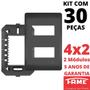 Imagem de 30un Placa 4X2 02 Módulos Com Suporte Habitat Black FAME
