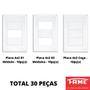 Imagem de 30un Placa 4x2 Cega 01 02 Modulos Com Suporte Evidence FAME