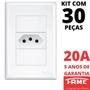 Imagem de 30un Tomada Padrão 2P+T 20A Com Placa Evidence FAME