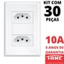 Imagem de 30un Tomada Padrão Dupla 2P+T 10A Com Placa Evidence FAME