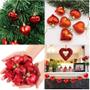 Imagem de 32 Bolas Para Árvore De Natal Em Formato De Coração Brilho