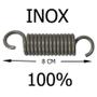 Imagem de 32 Molas 8cm Inox Reforçada + 16 Ganchos Bigode Jump Aquático HidroJump Academia