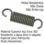 Imagem de 32 Molas 8cm Inox Reforçada + 16 Ganchos Bigode Jump Aquático HidroJump Academia