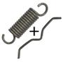 Imagem de 32 Molas 8cm Inox Reforçada + 16 Ganchos Bigode Jump Aquático HidroJump Academia