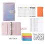 Imagem de 34pcs A6 Laser Colorful Loose-leaf Book, Cash Budget Book