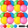 Imagem de 36 peças Bolas de Botão 4,72 Polegadas Soft Bouncy Balls Tátil Bolas Sensoriais Tátil com Bomba de Ar Conjunto Desmatado Cor Espetada Cabeça de Estresse Despertejo Fidget Brinquedos e Favores de Festa