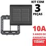 Imagem de 3un Interruptor Paralelo Three Way 10A 6 Teclas Com Placa 4x4 Habitat Black FAME