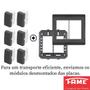Imagem de 3un Interruptor Paralelo Three Way 10A 6 Teclas Com Placa 4x4 Habitat Black FAME