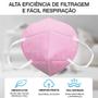 Imagem de 3Un Máscaras Descartáveis Rosa KN95 PFF2 WWDoll Cód Anvisa