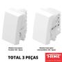 Imagem de 3un Módulo Interruptor Paralelo e Intermediário Three Four Way 16A Modulare Evidence Blanc Mais FAME