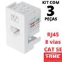 Imagem de 3un Módulo Tomada Rede RJ45 5E 8V Modulare Evidence Blanc Mais FAME