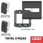Imagem de 3un Módulos Interruptores Com Placa 4x4 Habitat Black FAME K22