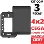 Imagem de 3un Placa 4X2 Cega Com Suporte Habitat Black FAME
