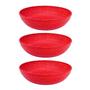 Imagem de 3un Saladeira redonda 2,4 litros tigela bowl 25cm vermelho