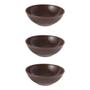 Imagem de 3un Tigela bowl 700ml salada petiscos Marrom Escuro 17cm