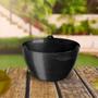 Imagem de 3X Cachepô Elegance Cuia 01 (4L) Preto Onix NUTRIPLAN