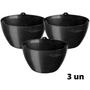 Imagem de 3X Cachepô Elegance Cuia 01 (4L) Preto Onix NUTRIPLAN