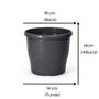 Imagem de 3X Vaso Primavera 03 (3L) Preto NUTRIPLAN