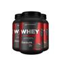 Imagem de 3x whey protein de chocolate 900g hf suplements