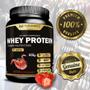 Imagem de 3x whey protein power nutrition mousse de morango 900g