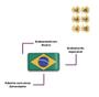 Imagem de 4 Adesivo Resinado Bandeira Do Brasil 7,5cm