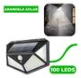 Imagem de 4 Arandelas Luz Solar P Jardim Área Externa Iluminação Forte