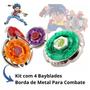 Imagem de 4 Beyblades de Metal com Arena Para Crianças a Pronta Entrega