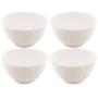 Imagem de 4 Bowls de Porcelana 500ml New Bone Butterfly Flower 14x8cm Sobremesas e Aperitivos