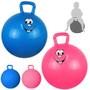 Imagem de 4 Brinquedos Bola Pula Pula Infantil com Alca Azul e Rosa  Liveup Sports 