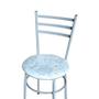 Imagem de 4 Cadeiras para Mesa Epoxi Cinza Assento Floral