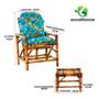 Imagem de 4 Cadeiras Soltas Fabrica Feita De Bambu Para Áreas Externas