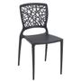 Imagem de 4 Cadeiras Tramontina Joana em Polipropileno e Fibra de Vidro Grafite com Enconsto Decorado 92058007