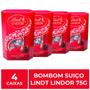 Imagem de 4 Caixas de 75g, Bombons de Chocolate Suiço, Lindt Lindor