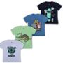 Imagem de 4 Camisetas Infantil de Menino Verão Camisa Masculina.