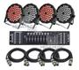 Imagem de 4 Canhao Refletor 64 Rgb 54 Leds Triled 3w + Mesa DMX + Cabos 2m