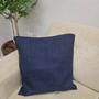 Imagem de 4 Capas de Almofada 50x50cm Suede Luxo Premium Ziper Invisivel Resistente Azul