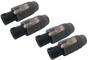Imagem de 4 Conector Plug speakon 4 vias macho cinza com trava