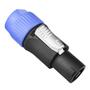 Imagem de 4 Conector Speakon Macho Linha 4 Vias Resistente Com Trava Cor Preto
