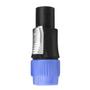 Imagem de 4 Conector Speakon Macho Linha 4 Vias Resistente Com Trava Cor Preto