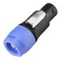 Imagem de 4 Conector Speakon Macho Linha 4 Vias Resistente Com Trava Cor Preto