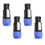 Imagem de 4 Conector Speakon Macho Linha 4 Vias Resistente Com Trava Cor Preto