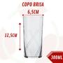 Imagem de 4 Copo de Vidro Brisa 300ML Nadir Transparente Suco Água