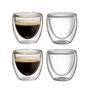 Imagem de 4 Copos De Cafe Vidro Duplo Expresso 80ml - Mimo Style