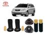 Imagem de 4 Kit Batente Coxim Dianteiro Traseiro Toyota Fielder 2003 2004 2005