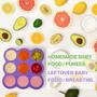 Imagem de 4 Pack Baby Food Storage Container Silicone Baby Food Freezer Bandeja de armazenamento com clipe na tampa Baby Food Freezer Tray 9 x 2,5 oz porções fáceis de sair para purê de frutas vegetais e leite materno