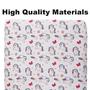 Imagem de 4 Pack Baby Girl Berço Lençóis Fitted Pink Crib Sheet Portable Colchão Cover ou Toddler Bed Sheets para Meninas (Unicórnio)